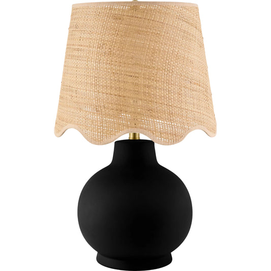 Stella Diminuta Accent Table Lamp with Tan Shade by Livabliss in painted. Made from ceramic, iron, linen, polyester in a unique style.