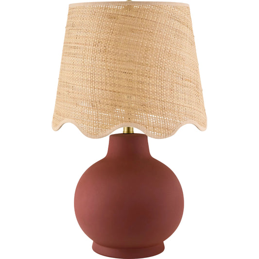 Stella Diminuta Accent Table Lamp with Tan Shade by Livabliss in painted. Made from ceramic, iron, linen, polyester in a unique style.