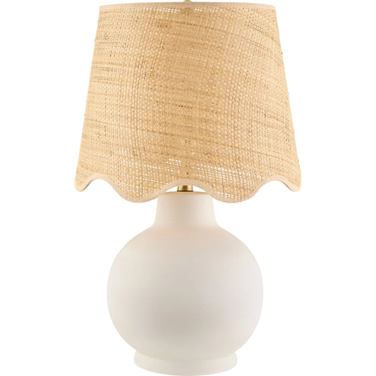 Stella Diminuta Accent Table Lamp with Tan Shade by Livabliss in painted. Made from ceramic, iron, linen, polyester in a unique style.