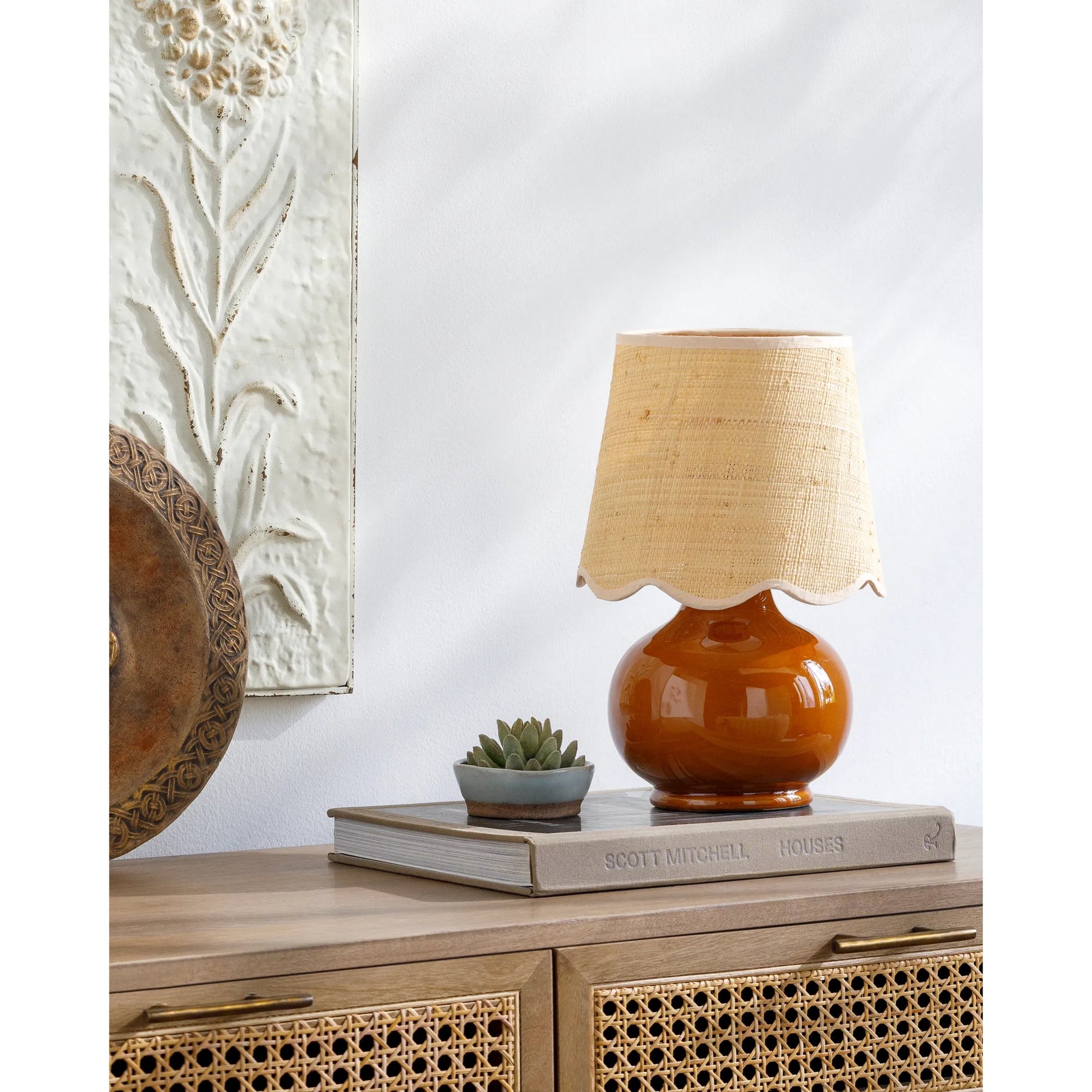 Stella Diminuta Indoor/Outdoor Table Lamp by Livabliss in glazed. Made from ceramic, cotton in a cottage & farmhouse style.