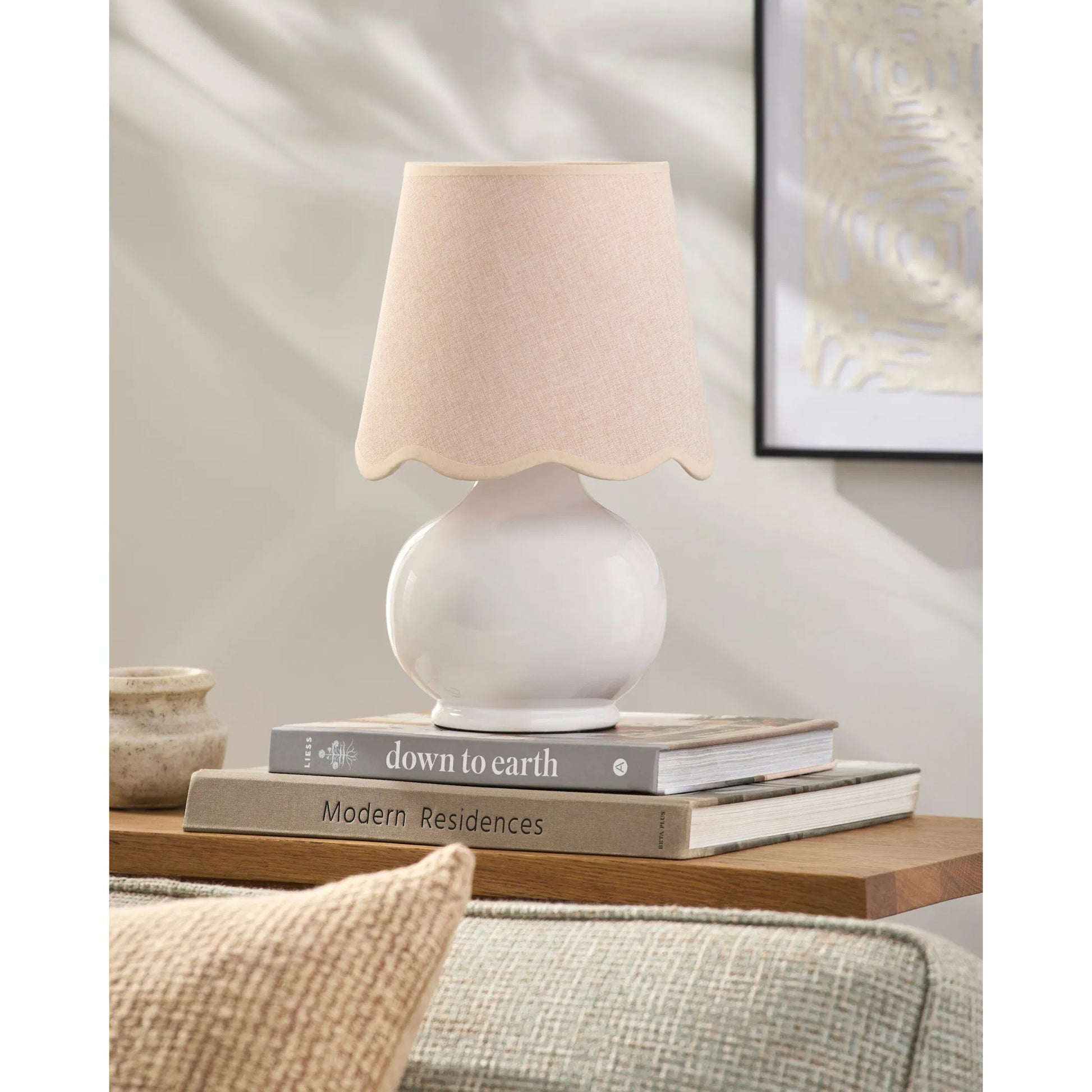 Stella Diminuta IV Accent Table Lamp by Livabliss in glazed. Made from ceramic, cotton in a transitional style.