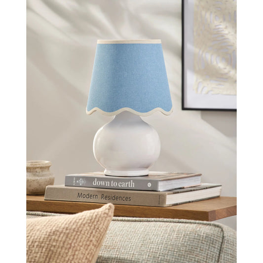 Stella Diminuta Accent Table Lamp by Livabliss in glazed. Made from ceramic, cotton in a unique style.
