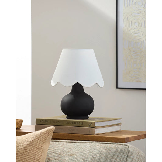 Stella Diminuta Accent Table Lamp by Livabliss in glazed. Made from ceramic, cotton in a unique style.