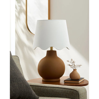 Stella Diminuta Accent Table Lamp with White Shade by Livabliss in painted. Made from ceramic, iron, linen, polyester in a unique style.