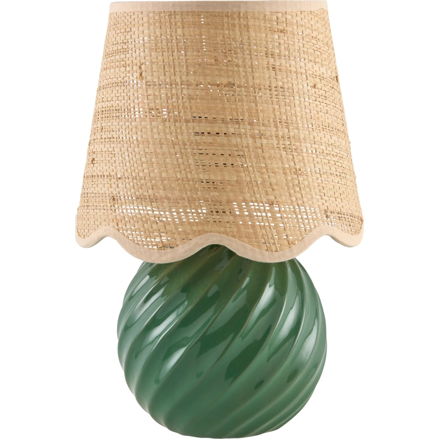 005 SI-2258579 | Primary Silo | Stelvio Accent Table Lamp with Jute Shade by Livabliss in glazed. Made from ceramic, jute, polystyrene in a eclectic & global style.