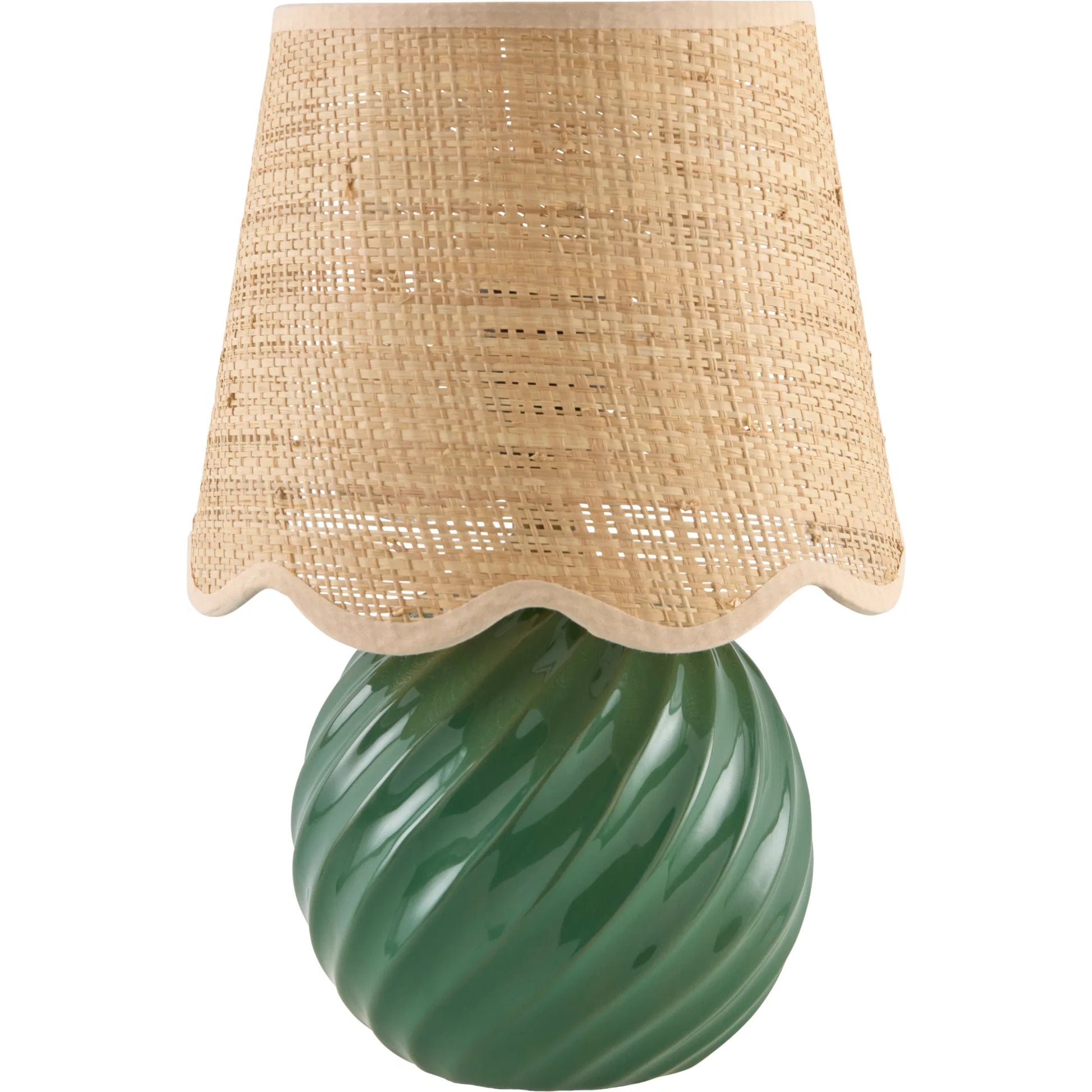 Stelvio Accent Table Lamp with Jute Shade by Livabliss in glazed. Made from ceramic, jute, polystyrene in a eclectic & global style.