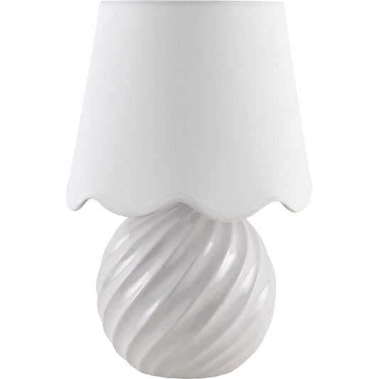 Stelvio Accent Table Lamp by Livabliss in glazed. Made from ceramic, linen, polystyrene in a unique style.