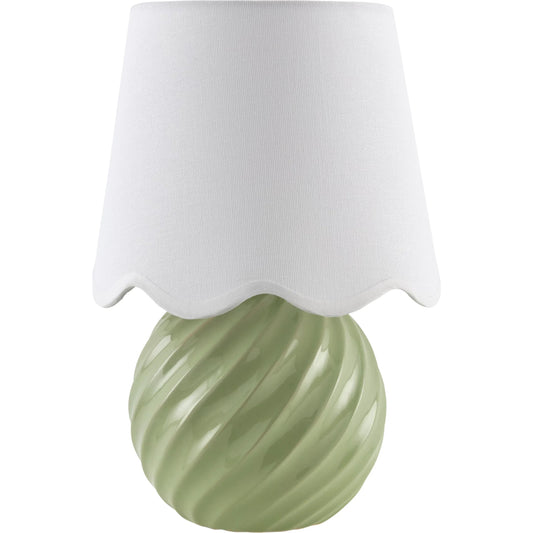 Stelvio Accent Table Lamp by Livabliss in glazed. Made from ceramic, linen, polystyrene in a unique style.