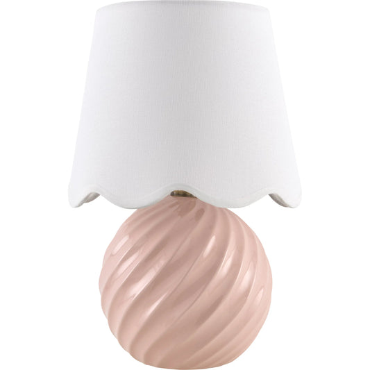 Stelvio Accent Table Lamp by Livabliss in glazed. Made from ceramic, linen, polystyrene in a unique style.