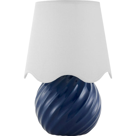 Stelvio Accent Table Lamp with Linen Shade by Livabliss in glazed. Made from ceramic, linen, polystyrene in a unique style.