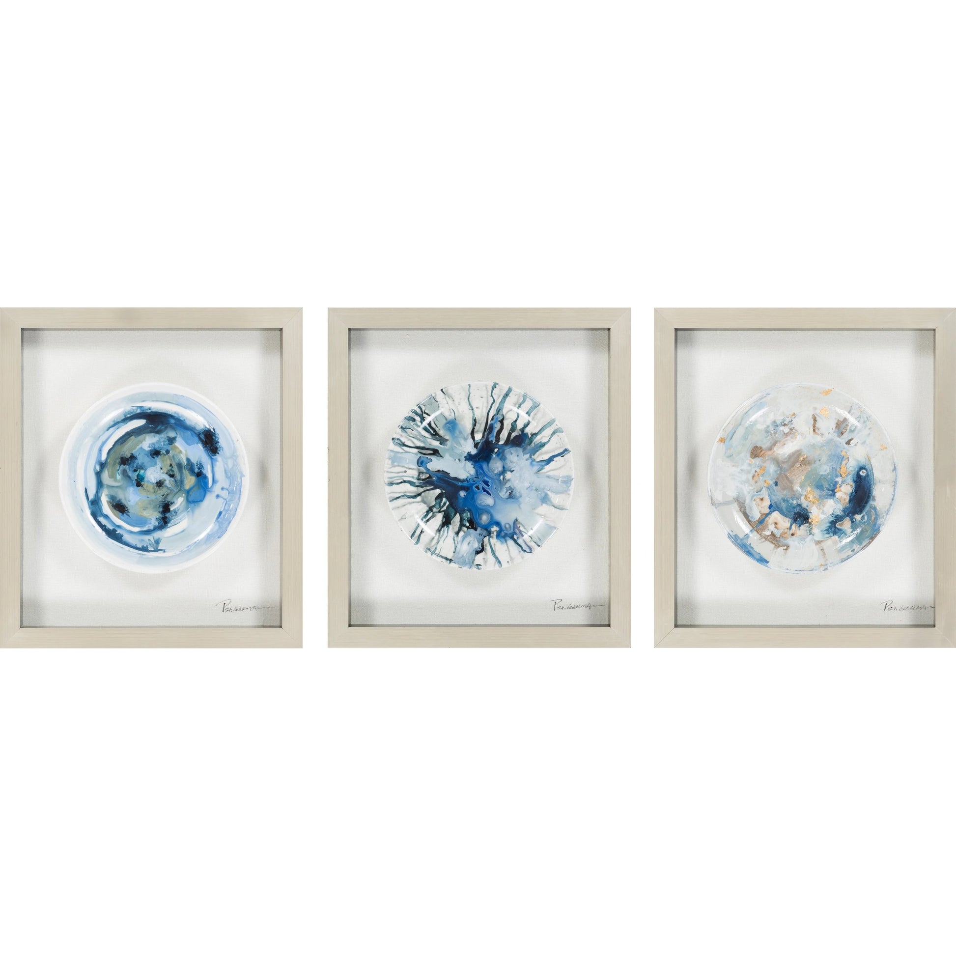 Stella - 16746 by Surya in blue and painted. Made from paper, wood in a modern style.