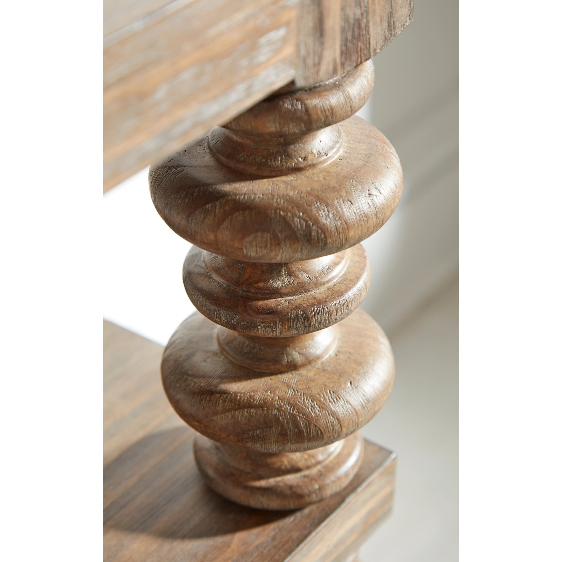 Architrave Console Table by A.R.T. Furniture in almond. Made from pine solids and veneer in a traditional style.