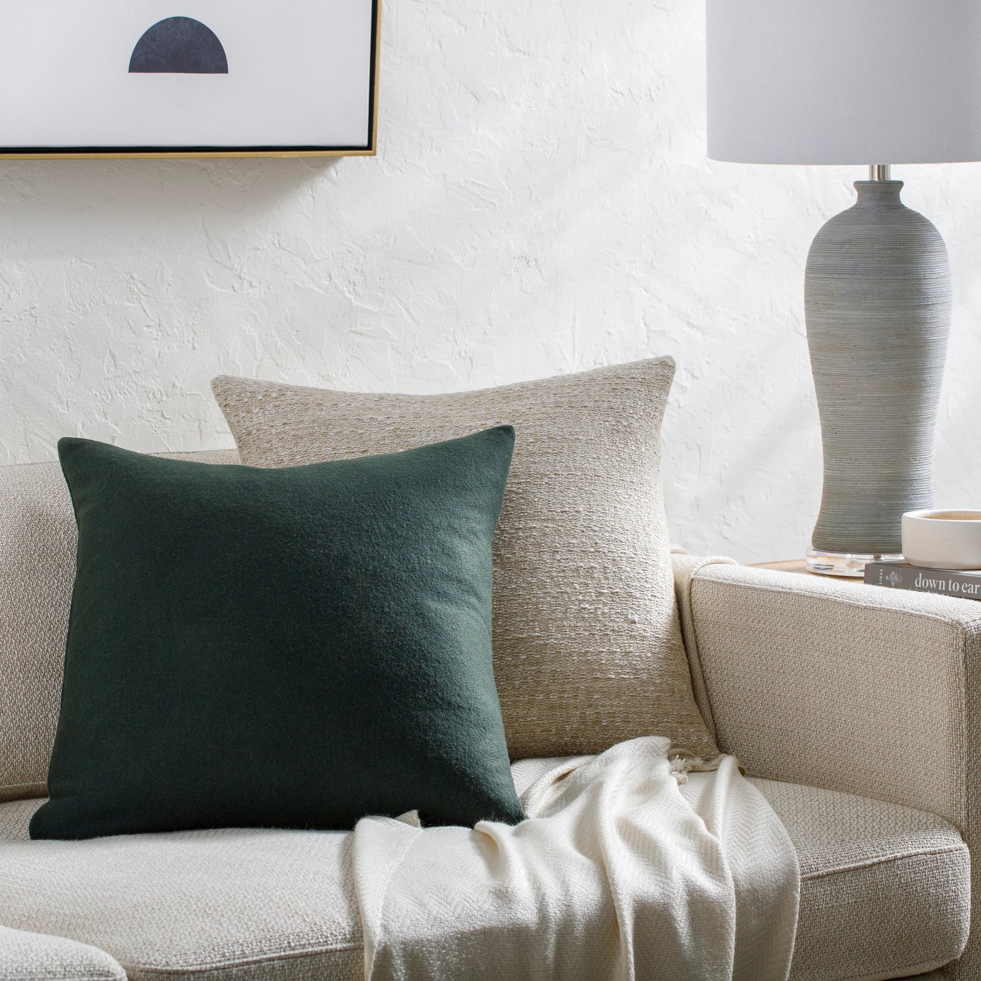 Stirling Pillow - 481734 by Surya. Made from front: 70% wool, 30% nylon, back: 70% wool in a modern style.