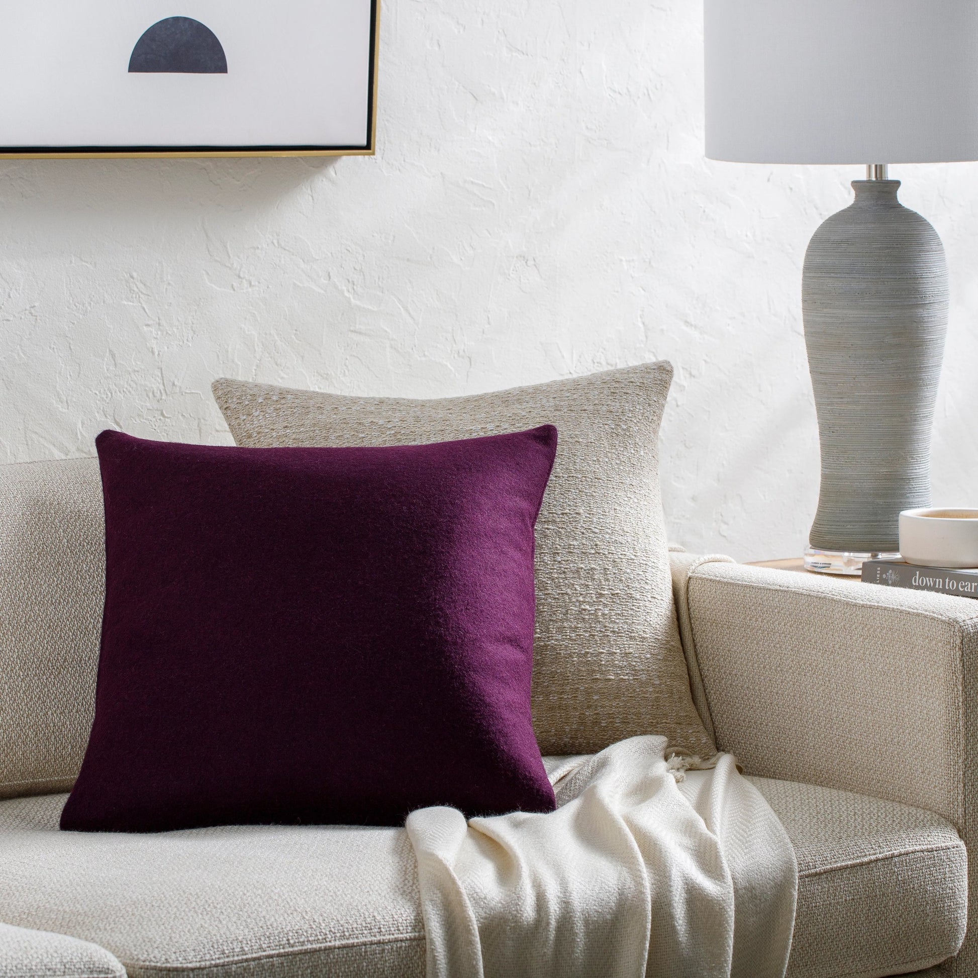 Stirling Pillow - 481734 by Surya. Made from front: 70% wool, 30% nylon, back: 70% wool in a modern style.