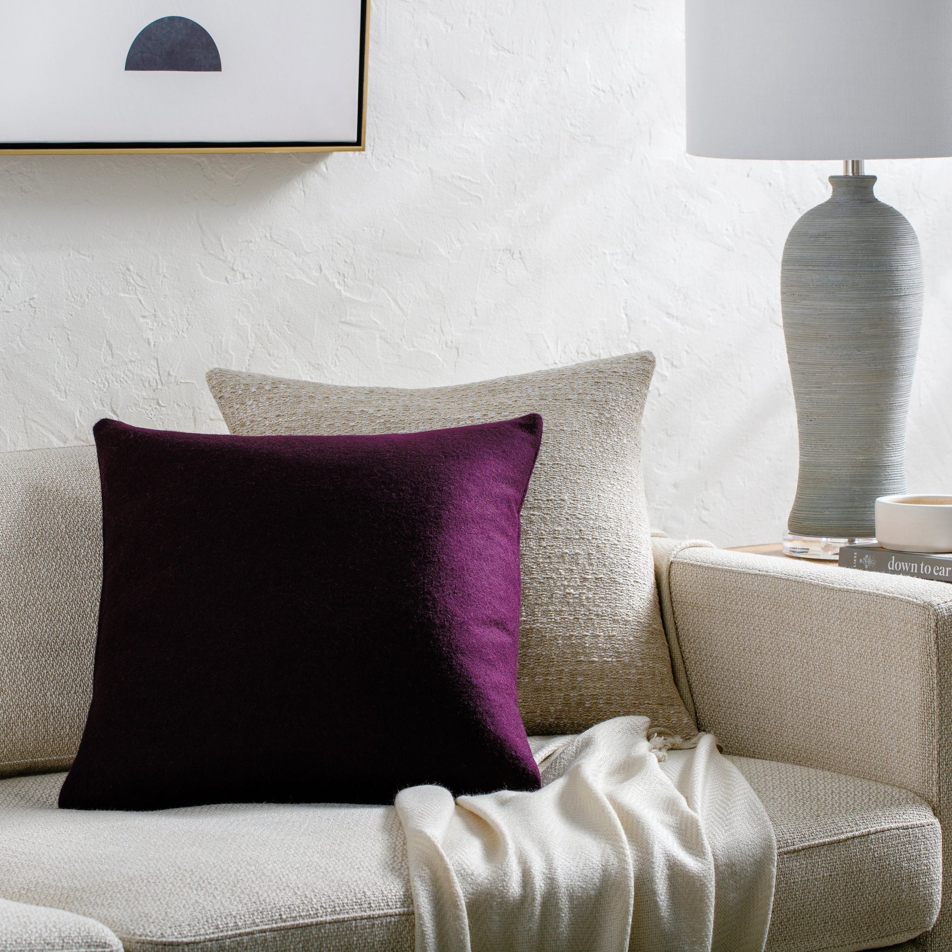 Stirling Pillow - 481734 by Surya. Made from front: 70% wool, 30% nylon, back: 70% wool in a modern style.