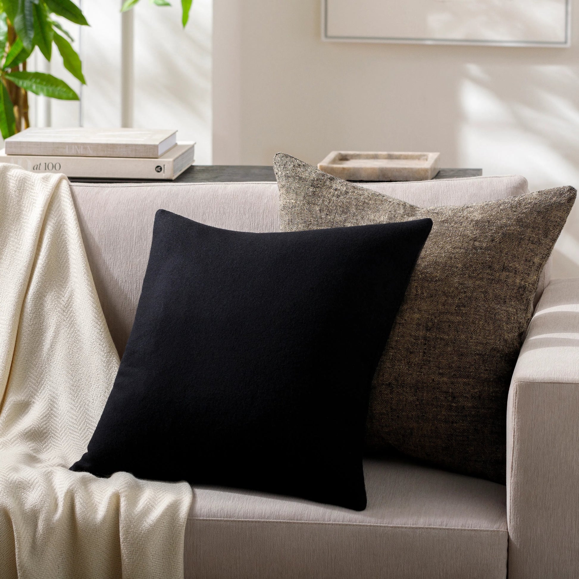 Stirling Pillow - 481734 by Surya. Made from front: 70% wool, 30% nylon, back: 70% wool in a modern style.
