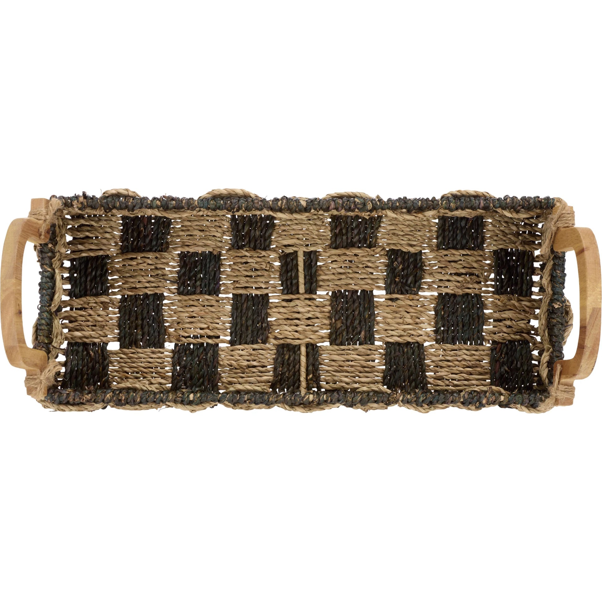 Newbury Basket by HedgeApple Essentials in natural, dark natural. Made from seagrass, metal in a unique style.