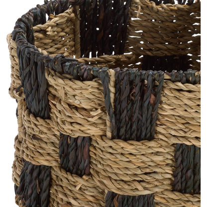 Fisher Basket by HedgeApple Essentials in natural, dark natural. Made from seagrass, metal in a unique style.