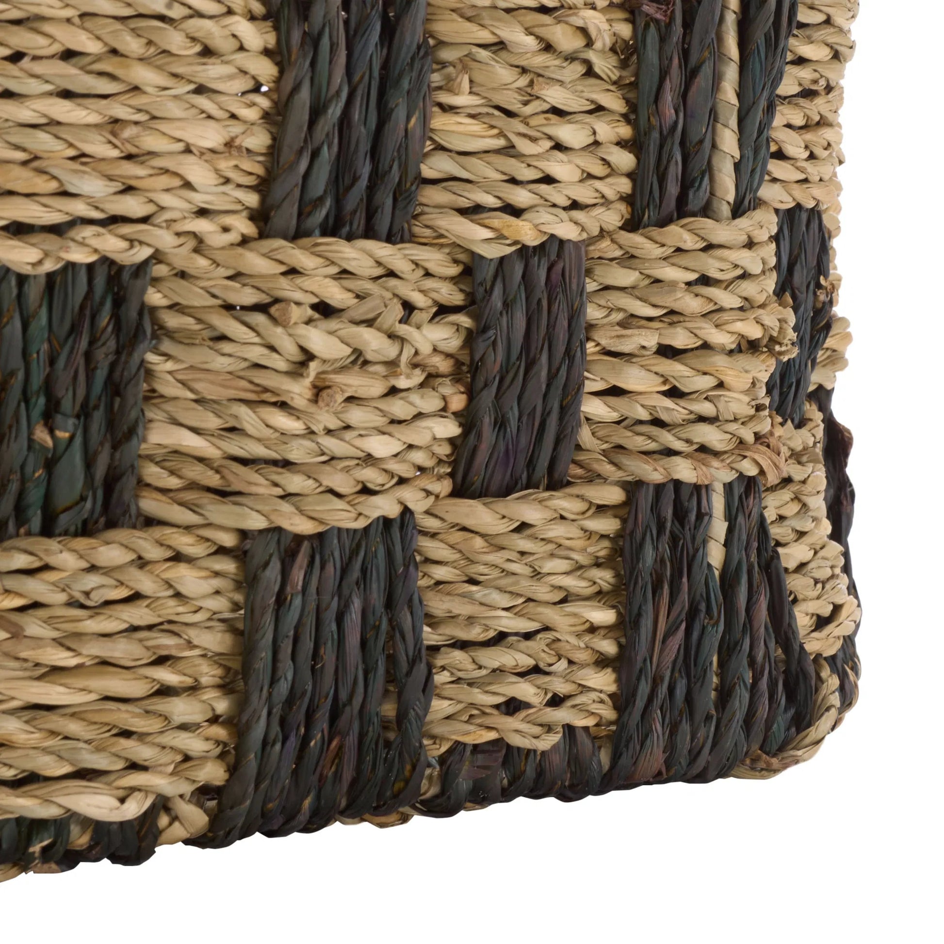 Fisher Basket by HedgeApple Essentials in natural, dark natural. Made from seagrass, metal in a unique style.