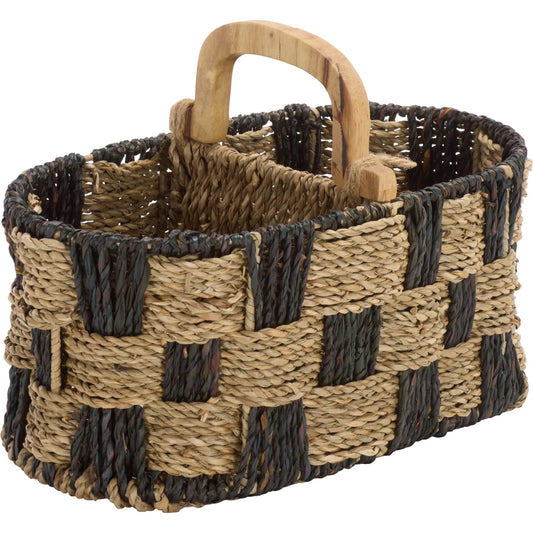 001 SI-2630223 | Primary Silo | Fisher Basket by HedgeApple Essentials in natural, dark natural. Made from seagrass, metal in a unique style.