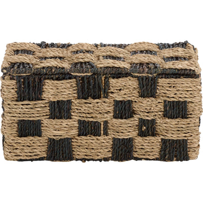 Latimer Basket by HedgeApple Essentials in natural, dark natural. Made from seagrass, metal in a unique style.