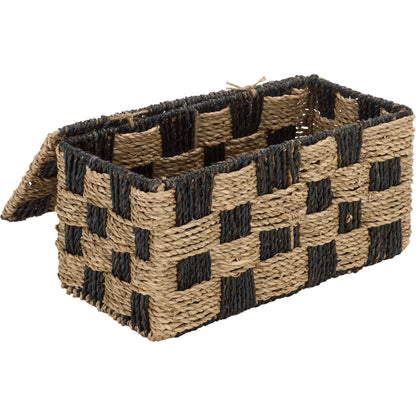 Latimer Basket by HedgeApple Essentials in natural, dark natural. Made from seagrass, metal in a unique style.