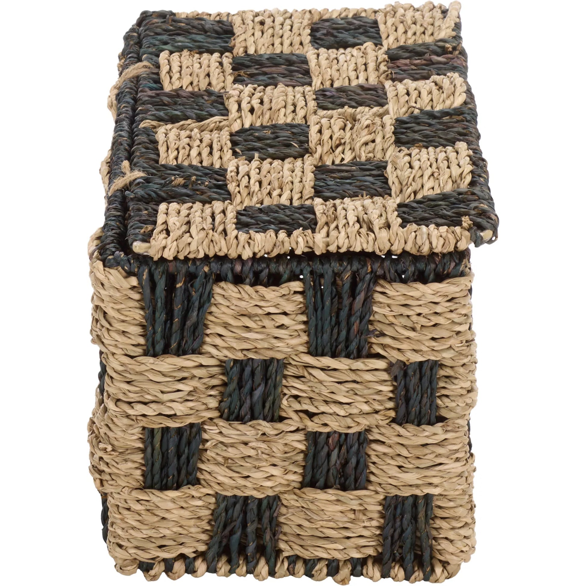 Latimer Basket by HedgeApple Essentials in natural, dark natural. Made from seagrass, metal in a unique style.