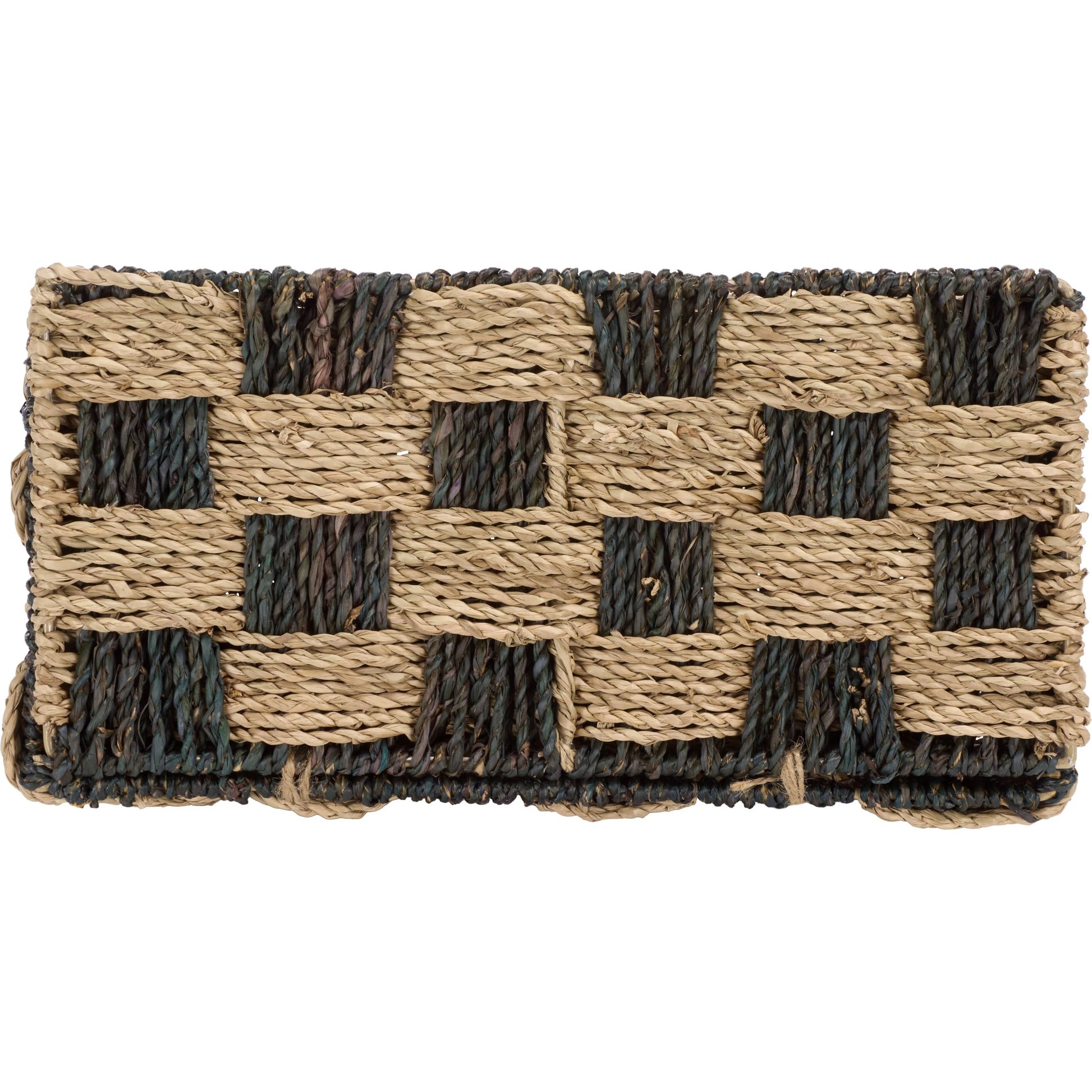 Latimer Basket by HedgeApple Essentials in natural, dark natural. Made from seagrass, metal in a unique style.
