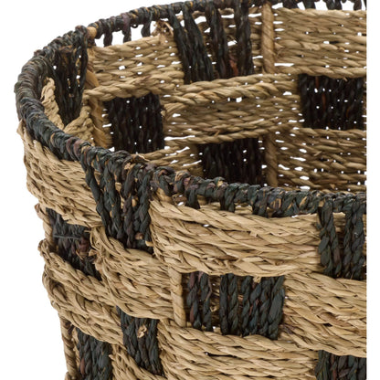 Belpre Basket by HedgeApple Essentials in natural, dark natural. Made from seagrass, metal in a unique style.