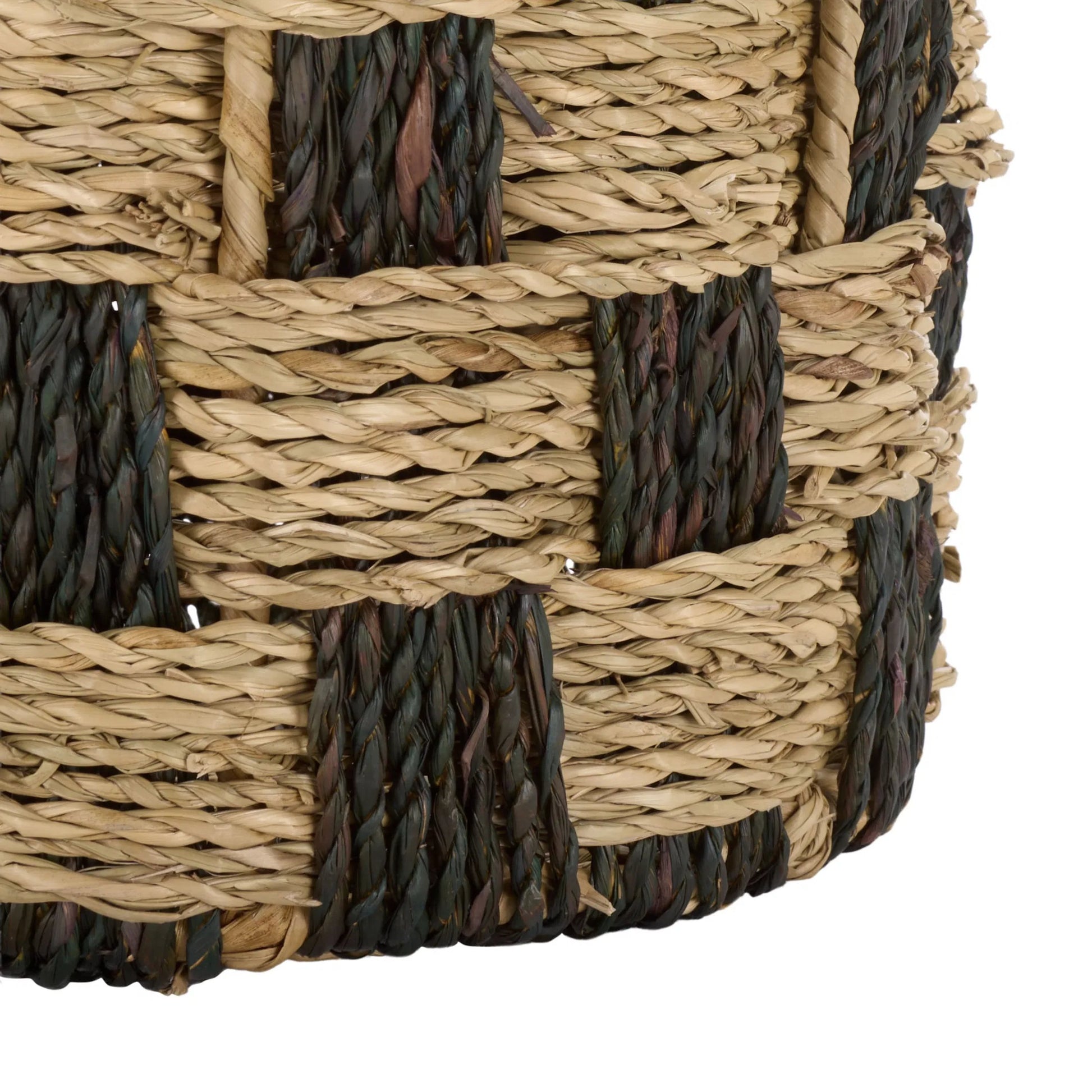 Belpre Basket by HedgeApple Essentials in natural, dark natural. Made from seagrass, metal in a unique style.
