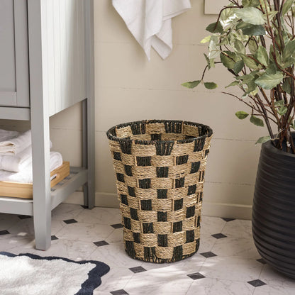 Belpre Basket by HedgeApple Essentials in natural, dark natural. Made from seagrass, metal in a unique style.