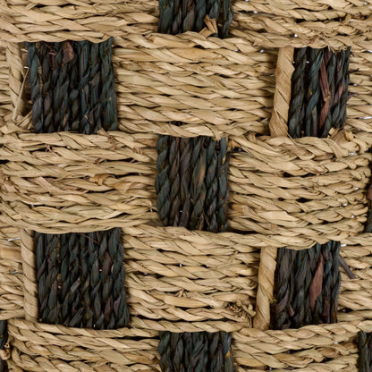 Belpre Basket by HedgeApple Essentials in natural, dark natural. Made from seagrass, metal in a unique style.