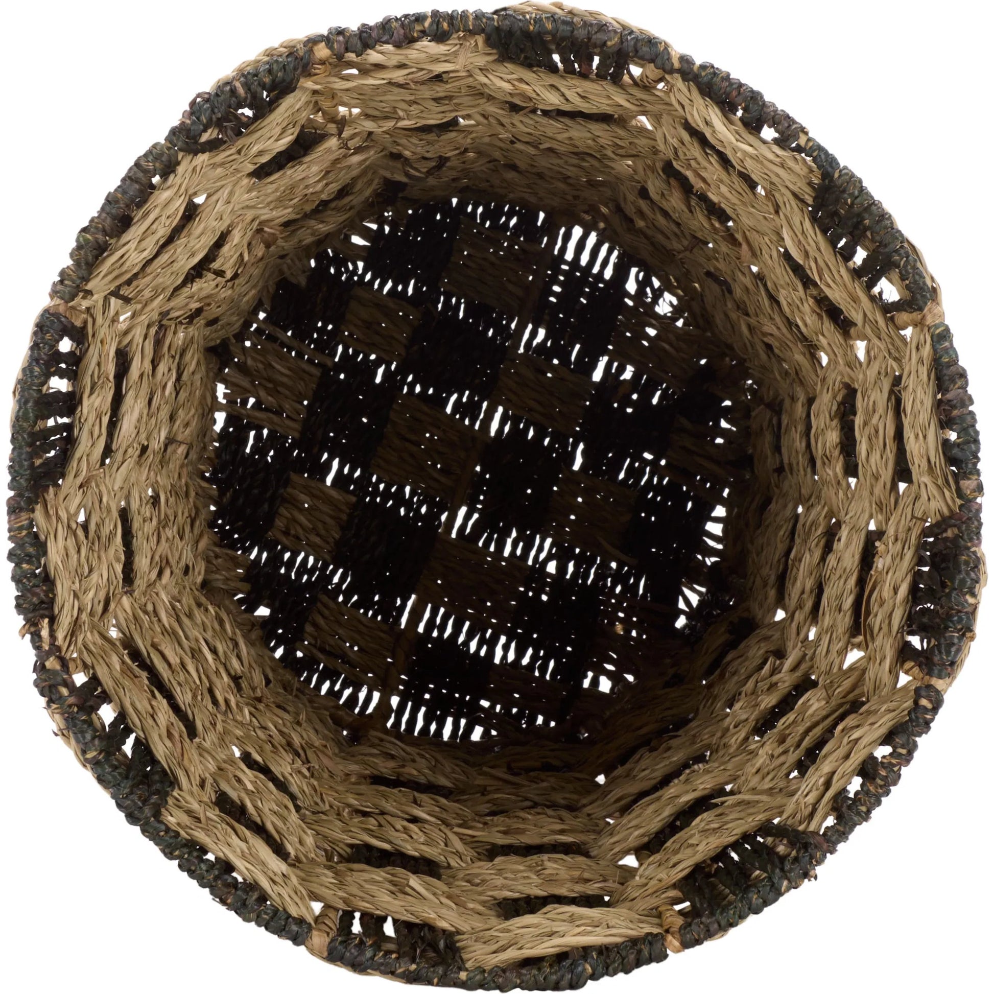 Belpre Basket by HedgeApple Essentials in natural, dark natural. Made from seagrass, metal in a unique style.