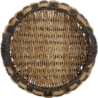 Campbell Baskets (Set of 2) by HedgeApple Essentials in natural, dark natural. Made from seagrass, metal in a unique style.