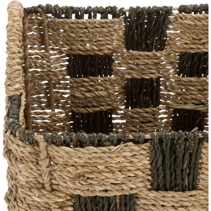 Raymond Baskets (Set of 3) by HedgeApple Essentials in natural, dark natural. Made from seagrass, metal in a unique style.
