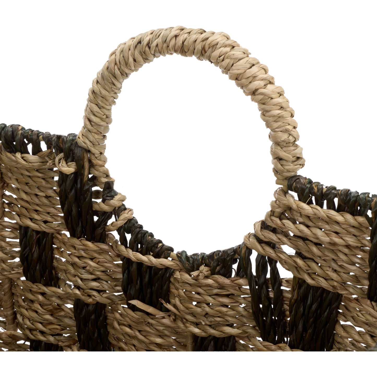 007 SI-2630228 | Closeup | Raymond Baskets (Set of 3) by HedgeApple Essentials in natural, dark natural. Made from seagrass, metal in a unique style.