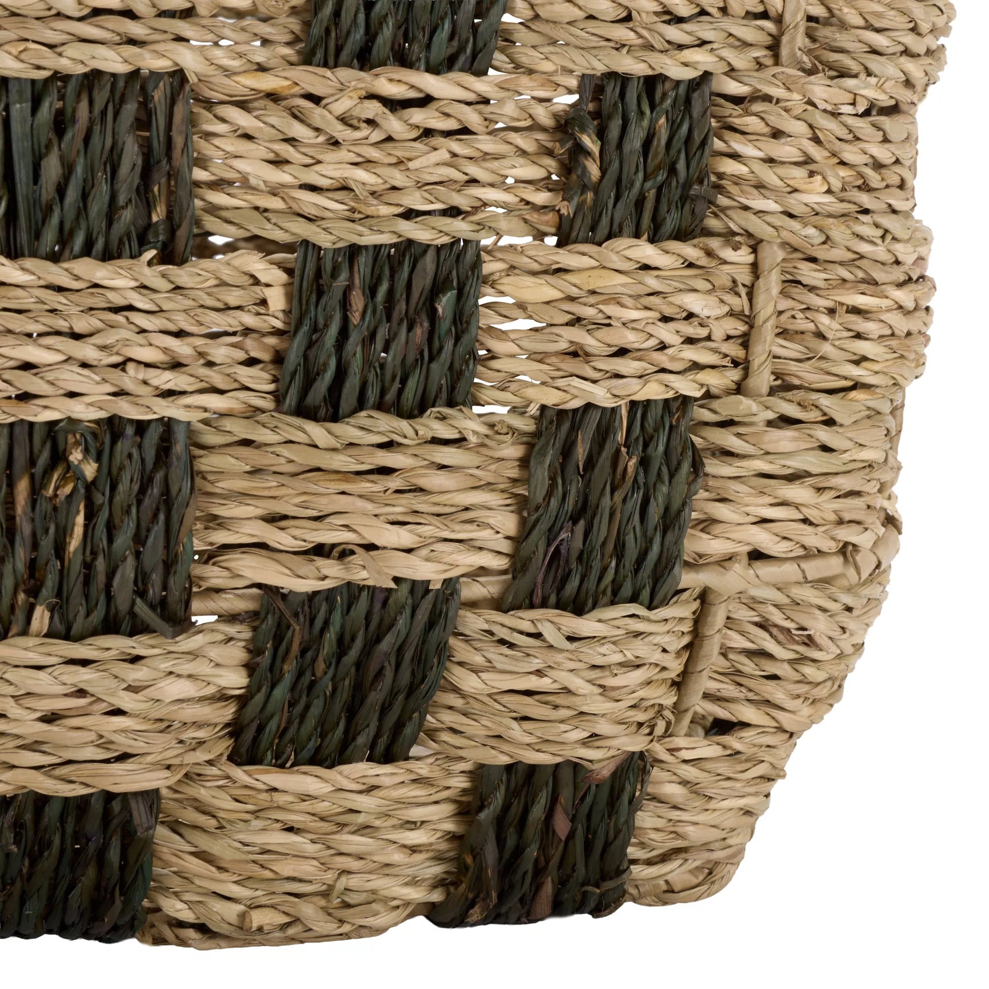 Raymond Baskets (Set of 3) by HedgeApple Essentials in natural, dark natural. Made from seagrass, metal in a unique style.