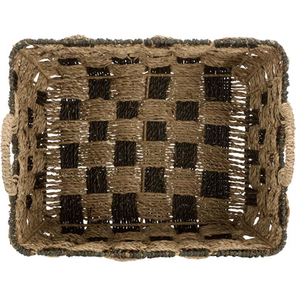 Raymond Baskets (Set of 3) by HedgeApple Essentials in natural, dark natural. Made from seagrass, metal in a unique style.