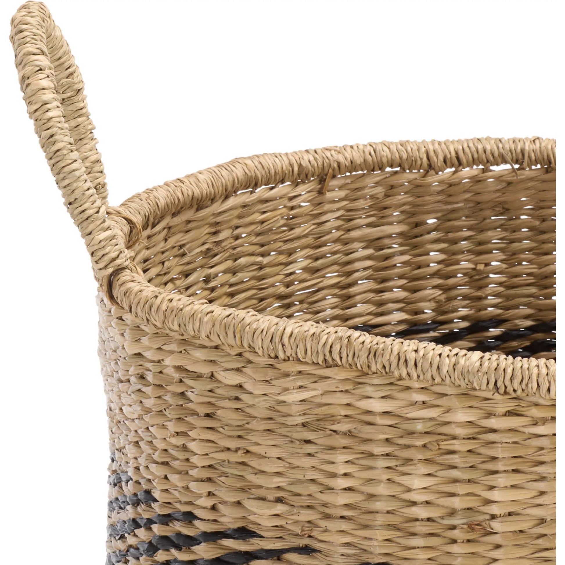 Michigan Baskets (Set of 3) by HedgeApple Essentials in natural, black. Made from seagrass in a unique style.