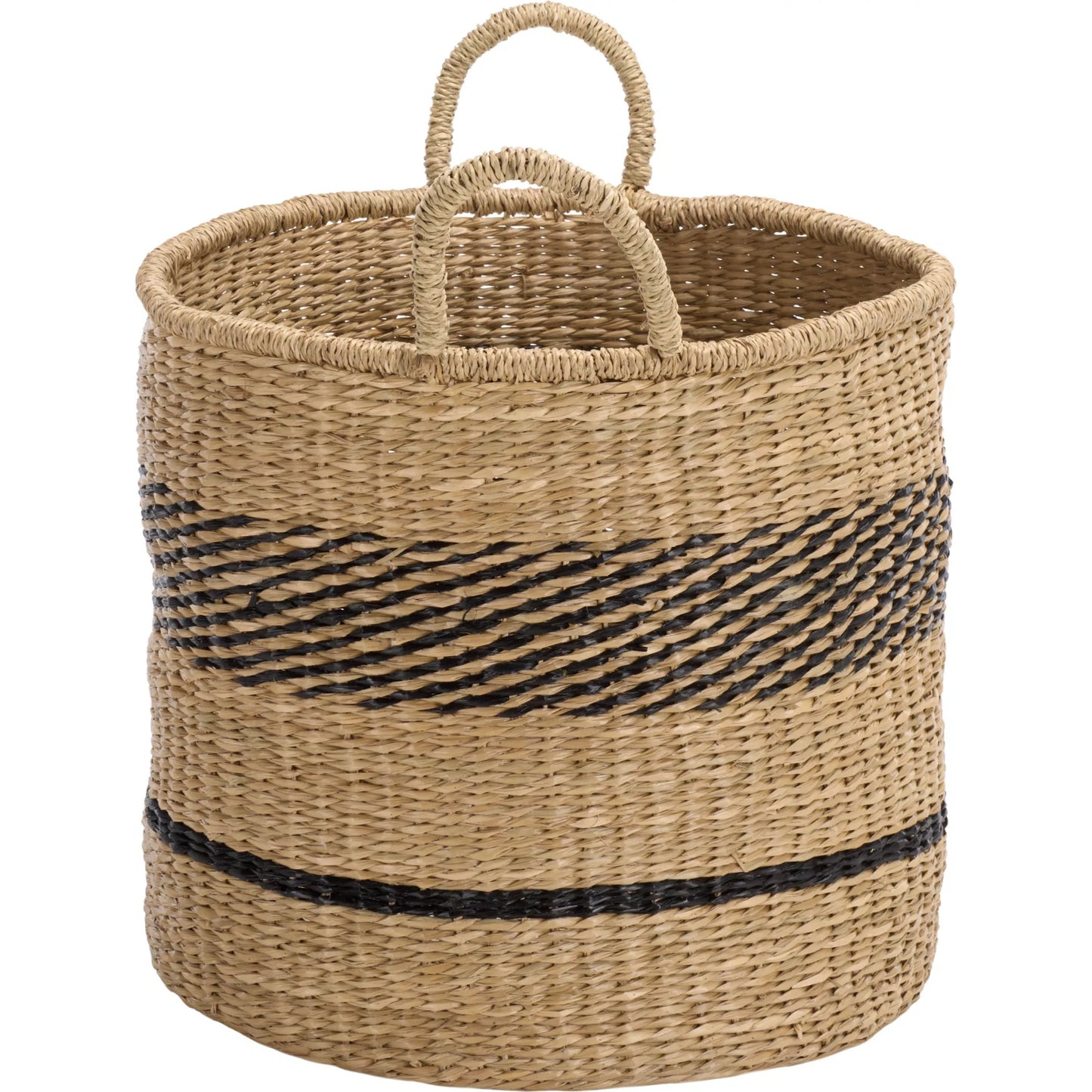 002 SI-2630229 | Additional Silo | Michigan Baskets (Set of 3) by HedgeApple Essentials in natural, black. Made from seagrass in a unique style.