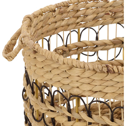 Sampson Baskets (Set of 3) by HedgeApple Essentials in natural, black. Made from metal in a unique style.