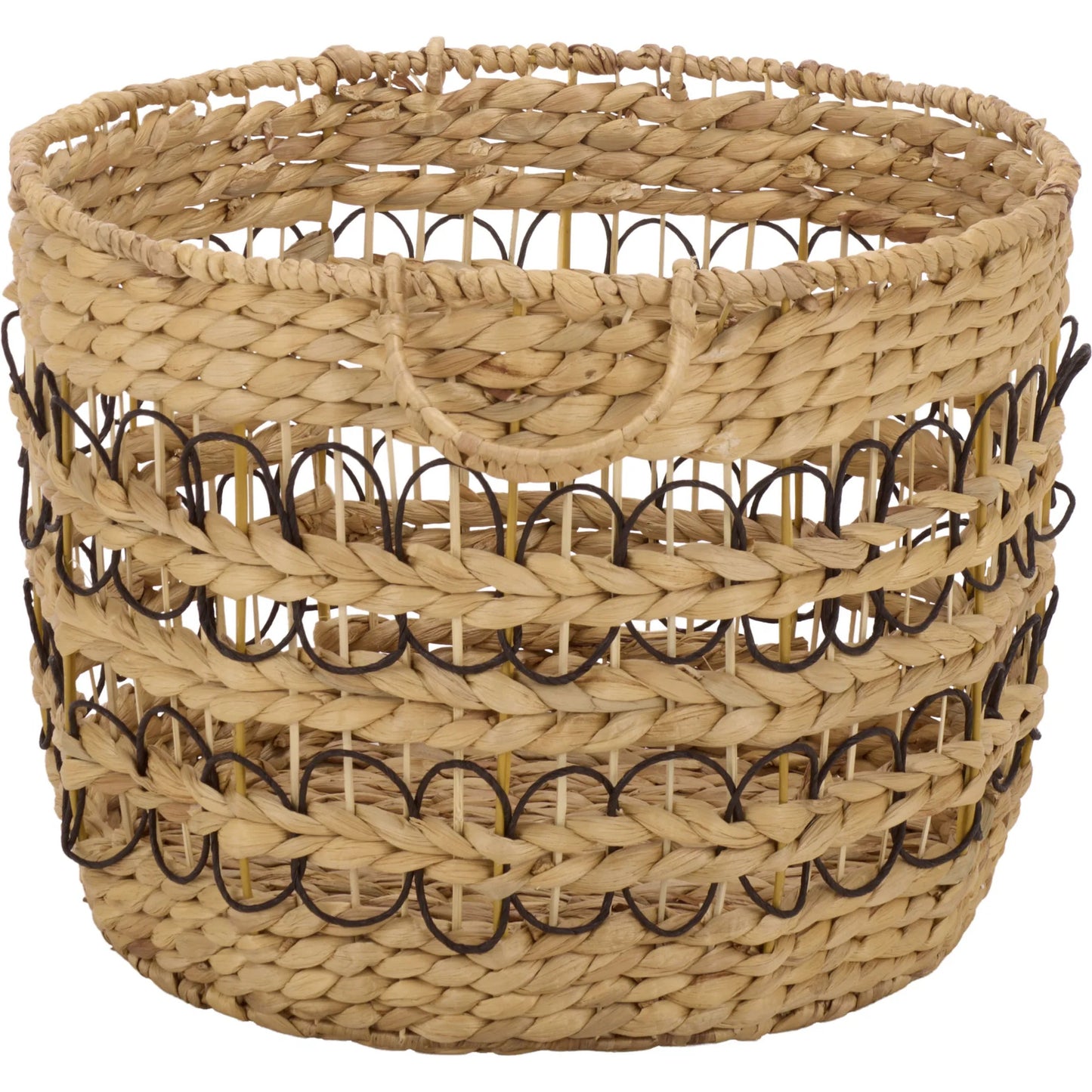 002 SI-2630230 | Additional Silo | Sampson Baskets (Set of 3) by HedgeApple Essentials in natural, black. Made from metal in a unique style.