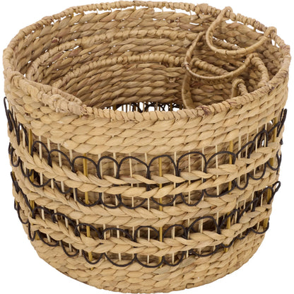 Sampson Baskets (Set of 3) by HedgeApple Essentials in natural, black. Made from metal in a unique style.