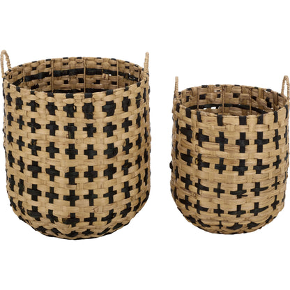Trego Baskets (Set of 2) by HedgeApple Essentials in natural, black. Made from metal in a unique style.