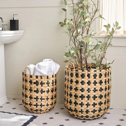 Trego Baskets (Set of 2) by HedgeApple Essentials in natural, black. Made from metal in a unique style.