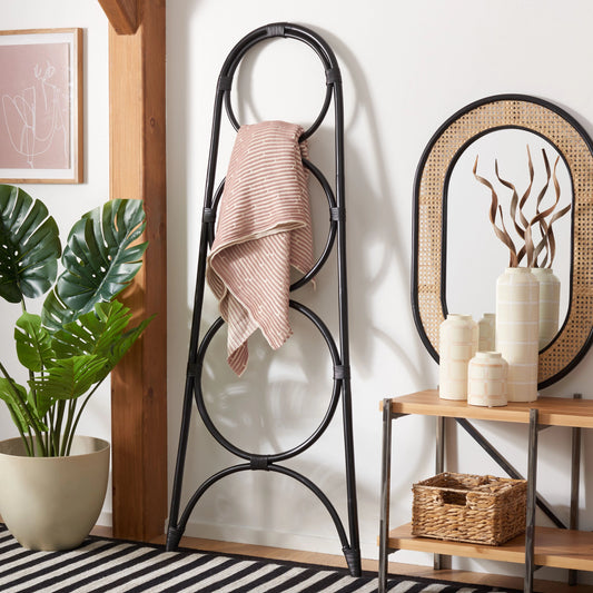Charleston 3 Tier Towel Hanger by HedgeApple Essentials. Made from rattan in a modern style.