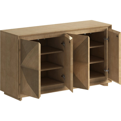 Loft Buffet by A.R.T. Furniture in natural maple. Made from poplar, rubberwood, figured maple veneer in a transitional style.