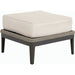 Marbella Outdoor Ottoman by Sunset West in graphite. Made from olefin rope in a modern style.