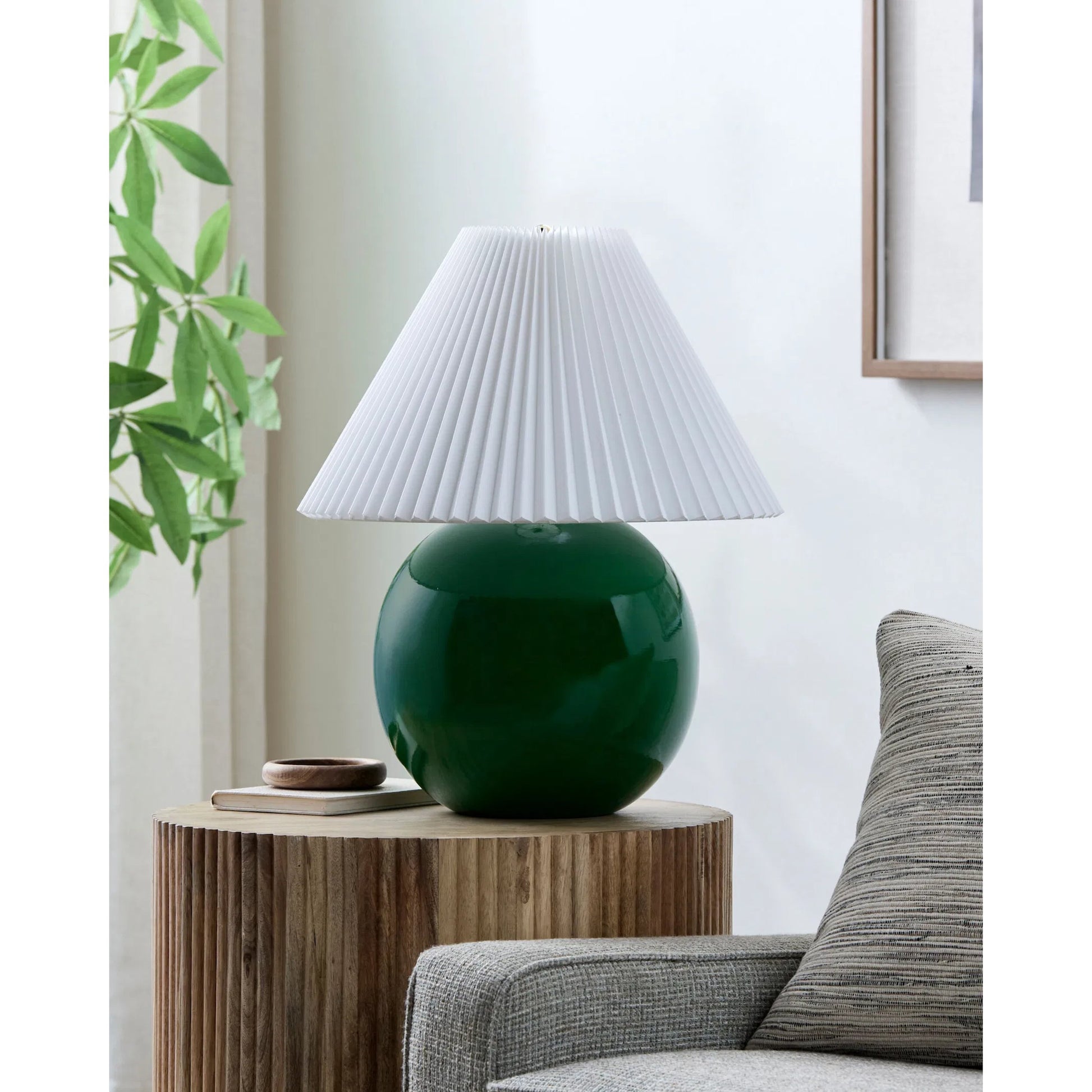 Stellar Round Accent Table Lamp by Livabliss in electroplated, glazed. Made from ceramic, polyester, iron in a modern style.