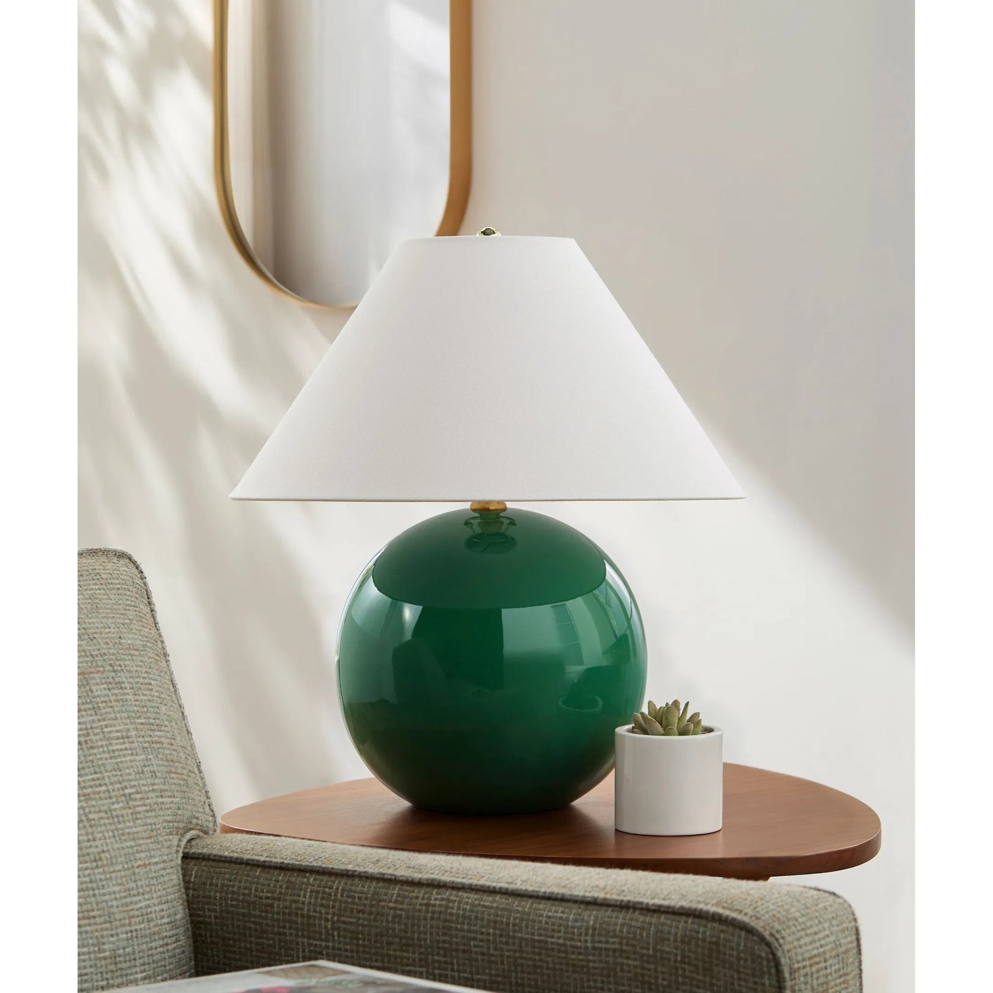 Stellar Accent I Table Lamp by Livabliss in electroplated, glazed. Made from ceramic, polyester, iron in a eclectic & global style.
